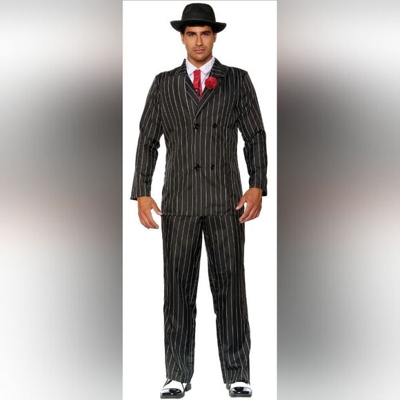 Mob Boss Halloween Gangster Costume Men's XXL - Picture 1 of 11